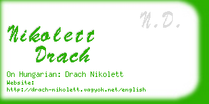 nikolett drach business card